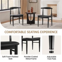 Yaheetech Set Of 2 Modern Dining Chairs Armless Chairs With Metal Legs 9 Yaheetech Set Of 2 Modern Dining Chairs Armless Chairs With Metal Legs -Baxton Studio Sale Shop GUEST bb1c01a2 7646 436b 92cd d338801e385b