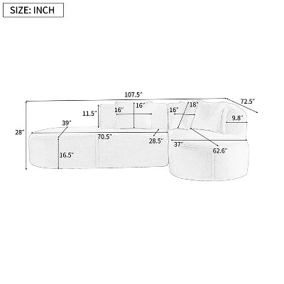 Christopher Knight Home Imre Modern Upholstered 4 Seater Corner Sectional Sofa With Pillows 2 Christopher Knight Home Imre Modern Upholstered 4 Seater Corner Sectional Sofa With Pillows - Image 2