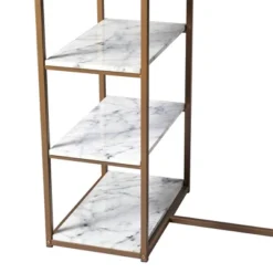 Marmo Breakfast Table Dining Set With Faux Marble Top Brass - Teamson Home -Baxton Studio Sale Shop GUEST bc3bfe3d f424 4ef1 9c4b c585edf1d5a5