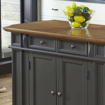 Americana Kitchen Island With Drop Leaf Top Gray - Homestyles 1 Americana Kitchen Island With Drop Leaf Top Gray - Homestyles
