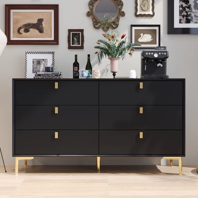 FUFU&GAGA 6 Drawer Storage Dresser Modern Chest Of Drawers Sideboard 12 FUFU&GAGA 6 Drawer Storage Dresser Modern Chest Of Drawers Sideboard - Image 12