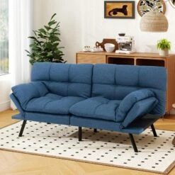 Dyonery 71 In Convertible Faux Leather Sofa Couch,Memory Foam Futon Couch Bed,Small Splitback Modern Loveseat Sleeper Sofa Bed For Living Room -Baxton Studio Sale Shop GUEST bd53f7e9 5c75 44b9 95dc d0a107890fca