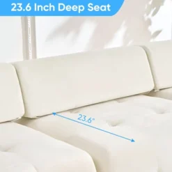 Mjkone L-Shaped Velvet 3-Seater Modular Sectional Sofa With Ottoman, Convertible Sofa Couches With Rivet Trim 26 Mjkone L-Shaped Velvet 3-Seater Modular Sectional Sofa With Ottoman, Convertible Sofa Couches With Rivet Trim -Baxton Studio Sale Shop GUEST bd5a7c81 eb88 44a6 af15 f04b612bf070 1