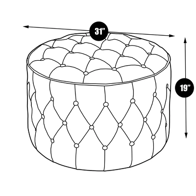 Adna Ottoman - Chic Home 3 Adna Ottoman - Chic Home - Image 3