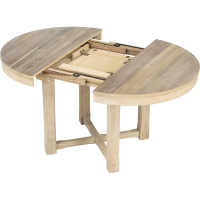 5 PCS Round Extendable Dining Table Set With Butterfly Leaf And 4 Upholstered Dining Armchairs-ModernLuxe 10 5 PCS Round Extendable Dining Table Set With Butterfly Leaf And 4 Upholstered Dining Armchairs-ModernLuxe - Image 10