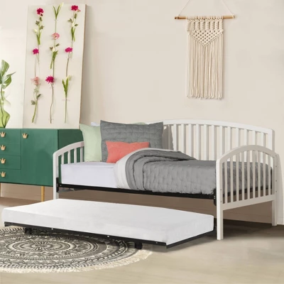 Twin Carolina Daybed With Suspension Deck And Rollout Trundle White - Hillsdale Furniture 9 Twin Carolina Daybed With Suspension Deck And Rollout Trundle White - Hillsdale Furniture - Image 9