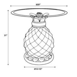 Pamella Pineapple Side Table Gray - Powell Company -Baxton Studio Sale Shop GUEST be31f1ce 7347 45e0 b62d 9abaf4635dfa
