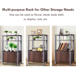 Costway Bakers Rack Microwave Oven Rack Shelves Kitchen Storage Organizer Metal White -Baxton Studio Sale Shop GUEST bead8e57 ae2c 48ac ae55 34fe774a0a3f