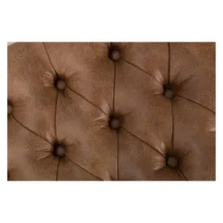 52.25" Draper Large Decorative Bench With Button Tufting Light Brown Faux Leather - HomePop 14 52.25" Draper Large Decorative Bench With Button Tufting Light Brown Faux Leather - HomePop -Baxton Studio Sale Shop GUEST bebd0a2d a846 46d0 88e3 0c97dca32869