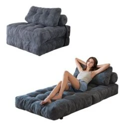 MAXYOYO Corduroy Folding Sofa Bed, Convertible Sleeper Chair With Pillow Foldable Mattress With Back Support 29 MAXYOYO Corduroy Folding Sofa Bed, Convertible Sleeper Chair With Pillow Foldable Mattress With Back Support -Baxton Studio Sale Shop GUEST bece2d27 d733 48b1 84f4 4a900c40281b