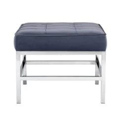 Ashlar Velvet Tufted Ottoman Blue Dusk - Studio Designs Home -Baxton Studio Sale Shop GUEST bee05428 c760 40dc 91a6 31aa7ca37da5