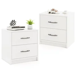 Tangkula 2PCS 2-Drawer Nightstand Modern Bedside Table W/ Storage For Living Room Bedroom 21 Tangkula 2PCS 2-Drawer Nightstand Modern Bedside Table W/ Storage For Living Room Bedroom -Baxton Studio Sale Shop GUEST bf085029 4266 4ec1 bce7 05ed1fd17596