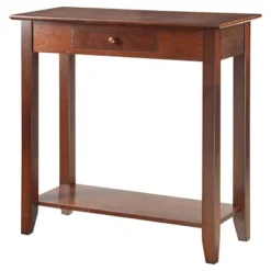 American Heritage Hall Table With Drawer Shelf - Breighton Home -Baxton Studio Sale Shop GUEST bf21e01a 7e42 448b bed2 11f5ac109fba