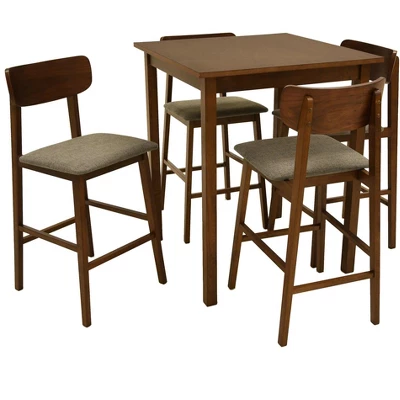 Zenvida Mid Century Counter Height Dining Table Set, Square Solid Wood Table And Chairs 3 Zenvida Mid Century Counter Height Dining Table Set, Square Solid Wood Table And Chairs - Image 3