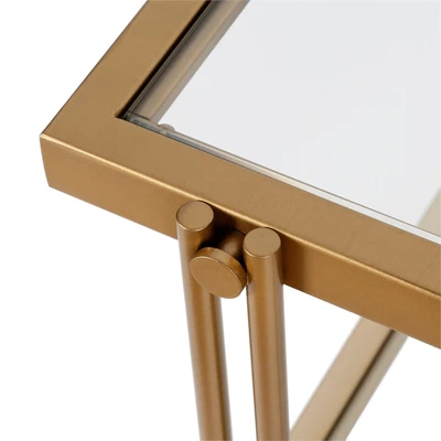 22" Modern Metal Side Table In Gold - Henn&Hart 8 22" Modern Metal Side Table In Gold - Henn&Hart - Image 8