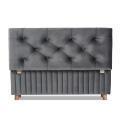 Hanley Velvet Fabric Upholstered And Wood Storage Ottoman - Baxton Studio -Baxton Studio Sale Shop GUEST c0511ed0 6e33 4bcf bfce 9566fdc6db66