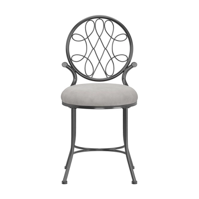 19" O'Malley Metal Vanity Stool - Hillsdale Furniture 2 19" O'Malley Metal Vanity Stool - Hillsdale Furniture - Image 2