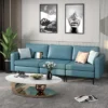 Costway Modular 3-Seat Sofa Couch W/ Socket USB Ports & Side Storage Pocket