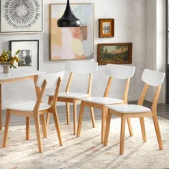 5pc Perla Dining Set White/Natural - Buylateral 8 5pc Perla Dining Set White/Natural - Buylateral -Baxton Studio Sale Shop GUEST c0eb4aa8 ca88 4e3b a448 7cf235872490