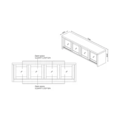 Briggin Industrial TV Stand For TVs Up To 70" Walnut/Cement - HOMES: Inside + Out -Baxton Studio Sale Shop GUEST c12661a4 6757 4182 921a a00101b7b74e