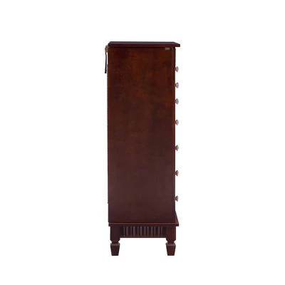 Tierra Contemporary Jewelry Armoire Merlot Brown - Powell Company 4 Tierra Contemporary Jewelry Armoire Merlot Brown - Powell Company - Image 4