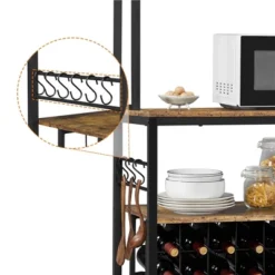 Yaheetech 65" Wine Bakers Rack Freestanding Wine Rack With Glass Holder And Wine Storage, Rustic Brown 10 Yaheetech 65" Wine Bakers Rack Freestanding Wine Rack With Glass Holder And Wine Storage, Rustic Brown -Baxton Studio Sale Shop GUEST c169fdcc 8da0 42d3 83de e75f83da75f8