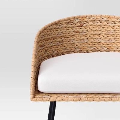 Landis Woven Backed Counter Height Barstool With Cushion - Threshold™ 4 Landis Woven Backed Counter Height Barstool With Cushion - Threshold™ - Image 4