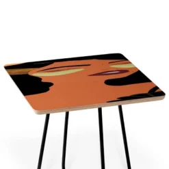 EELISE_NDRI Mean Greens Square Side Table - Deny Designs