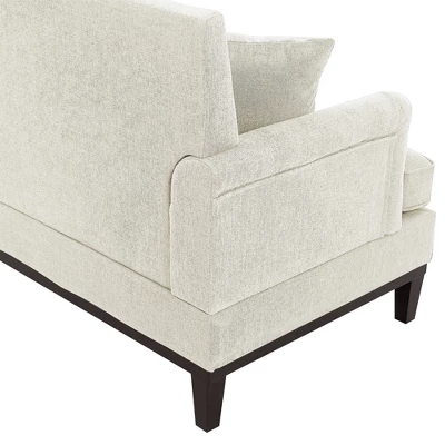 81.8" Upholstered Country Loveseat Sofa With Wooden Legs And Two Throw Pillows-ModernLuxe 8 81.8" Upholstered Country Loveseat Sofa With Wooden Legs And Two Throw Pillows-ModernLuxe - Image 8