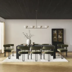 Set Of 8 Modern Velvet Dining Chairs, Upholstered Armchairs With Metal Legs, Contemporary Accent Chairs For Dining Room & Kitchen-Maison Boucle -Baxton Studio Sale Shop GUEST c1e9e9f8 2e61 4d31 b0da 97f984551626