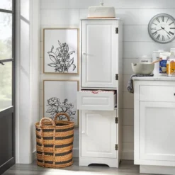 Brighton Kitchen Storage Pantry Cabinet White - Buylateral -Baxton Studio Sale Shop GUEST c243397c 176a 4695 a801 478de0e3b86a