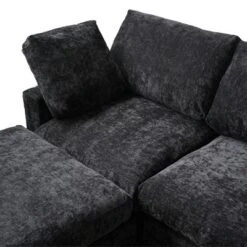 Cloud Couch Modular Sectional Sofa, 134" U Shaped Couch For Livingroom, Oversized Convertible Wide Seater With 2 Ottomans Living Room Set,Black -Baxton Studio Sale Shop GUEST c24c321c 5c08 4166 bebd b5fbc205464d