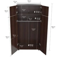4 Door Wardrobe/Armoire Espresso - Inval -Baxton Studio Sale Shop GUEST c2af0d5e 6908 42de b252 cb6243eb852c