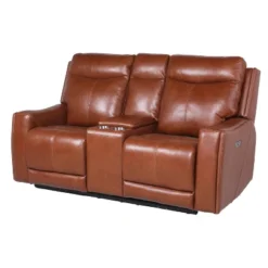 Natalia Power Loveseat Console Recliner Caramel Leather - Steve Silver Co. -Baxton Studio Sale Shop GUEST c325eed8 e4b5 4e01 a18b 37a7a1fd647f