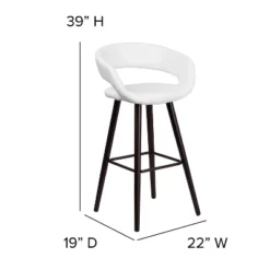 Merrick Lane Wood Ultramodern Bar Counter Stool With Upholstered Seat -Baxton Studio Sale Shop GUEST c34d6cbe 1c82 4945 8598 50b4f686fce4 1