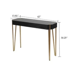 LuxenHome Black Wood And Gold Metal Console And Entry Table 11 LuxenHome Black Wood And Gold Metal Console And Entry Table -Baxton Studio Sale Shop GUEST c3509e1e ba01 475b 8f2e 6ec38c4971d3