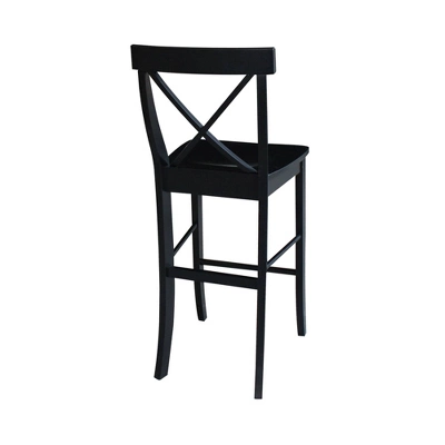 30" Martha X Back Barstool Jet Black - International Concepts 7 30" Martha X Back Barstool Jet Black - International Concepts - Image 7