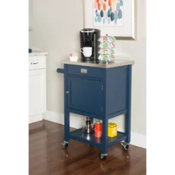 Sydney Apartment Kitchen Cart - Linon -Baxton Studio Sale Shop GUEST c4dc2e1c 8072 4e76 b5a4 f2c20ba8f64b