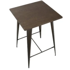 41" Oregon Industrial Bar Height Pub Table Antique Metal With Espresso Wood Top - LumiSource -Baxton Studio Sale Shop GUEST c4e8b827 7d55 4fa7 8816 ef501a02782e