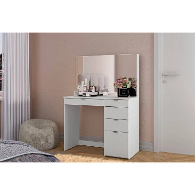 Linden Vanity With Mirror White - Polifurniture 9 Linden Vanity With Mirror White - Polifurniture - Image 9