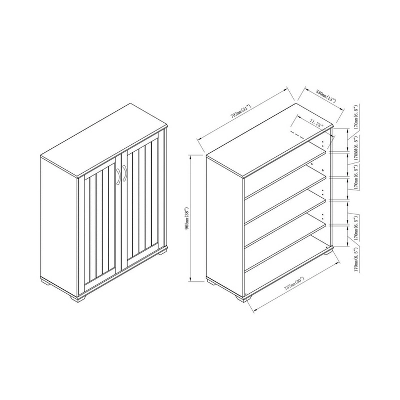 Moi Accent Storage Cabinet Walnut Oak - MiBasics 5 Moi Accent Storage Cabinet Walnut Oak - MiBasics - Image 5