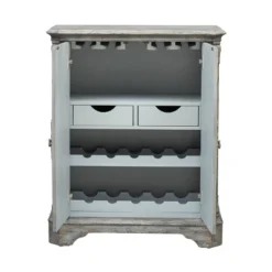 Operose Ville 2 Door Wine Cabinet With White Door Insets Distressed Gray Blue - Treasure Trove Accents -Baxton Studio Sale Shop GUEST c5660a2f 1b69 497e b0ef 947b5966f4ad