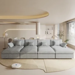 Modular Sectional Sleeper Sofa Bed, 160"U Shaped Modular Couch With Storage Ottoman, Down Filled Convertible Sofa,6 Seater Couch For Living Room -Baxton Studio Sale Shop GUEST c5a41d52 5efe 4538 8573 df2c27fc2bfd