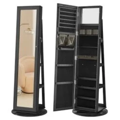 Songmics Mirror Jewelry Cabinet Organizer 360° Rotating Jewelry Armoire Storage Box -Baxton Studio Sale Shop GUEST c60bc7c5 9385 4379 a88b 0fa25bea2ef9