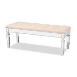 Hedia Fabric Upholstered And Wood Accent Bench - Baxton Studio -Baxton Studio Sale Shop GUEST c6ed9c81 fa8f 4321 93ab dc96d345cde3
