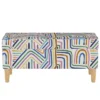 Storage Bench Rainbow Strokes Ochre - Skyline Furniture