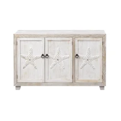 Margate 3 Door Credenza White Wash - Treasure Trove Accents