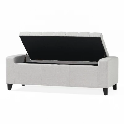 Hikaru Storage Ottoman - Christopher Knight Home 2 Hikaru Storage Ottoman - Christopher Knight Home - Image 2