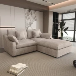 83" Cloud Couch Modular Sectional Sofa Couch,Down Filled Sectional For Living Room,Love Seat Sofas,Convertible Couch,Covers Washable&Replaceable -Baxton Studio Sale Shop GUEST c73e63ed caac 4719 87ac bf666555fab8