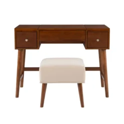 Viola Vanity Set Brown - Linon -Baxton Studio Sale Shop GUEST c777b6aa a1b5 4b97 b376 0366e8d012b4